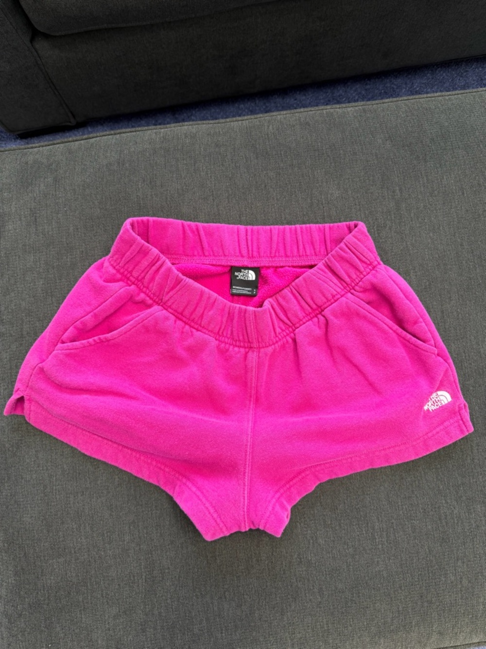 The North Face Hot Pink Fleece Shorts with Elastic Waist